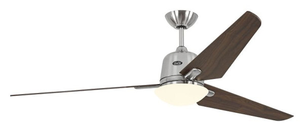 CasaFan Deckenventilator Eco Aviatos 162 Chrom gebürstet-Massivholz Nussbaum gebeizt, 516089
