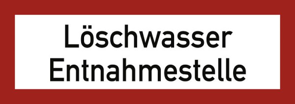 Moedel Löschwasser Entnahmestelle, Folie, 297x105 mm, 57752