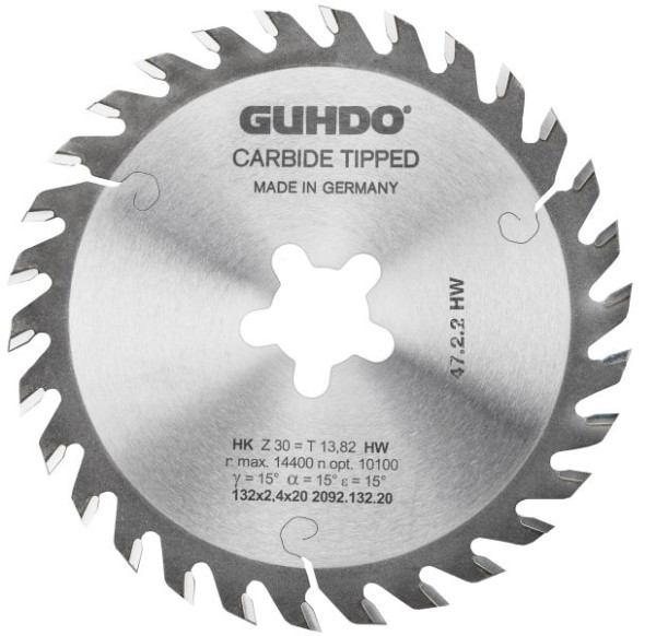 GUHDO HW-Hand-Kreissägeblätter 190x2,4/1,8x20 Z48 W Fast-Fix Aufnahme, 2094.191F20
