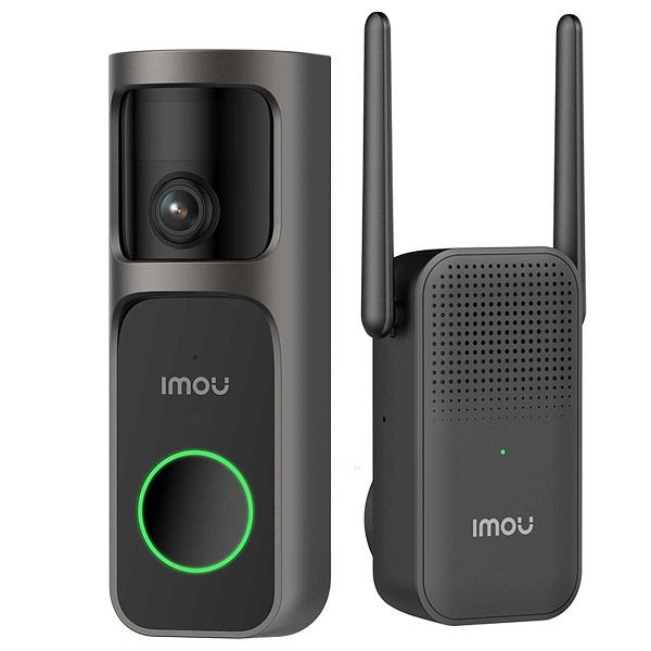 Imou Doorbell 3 Kit, intelligente 4 MP Video-Türklingel mit 360° Rundumsicht, KI-Erkennung und WLAN-Repeater-Chime, imdb3k