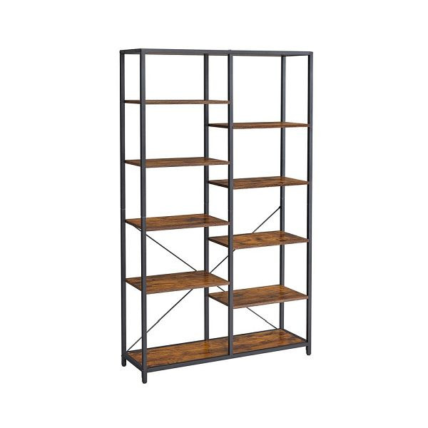 VASAGLE Bücherregal mit offenen Fächern, 100×30×170 cm, LLS155B01