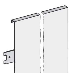 hofe Sicherungleiste für Rückwände für 1325 mm Regalbreite, lichtgrau, K651300