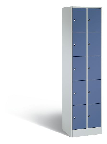 C+P Schließfachschrank Serie 8070, H1950xB460xT480 mm, Grau/Fernblau, 80700-20 S10112