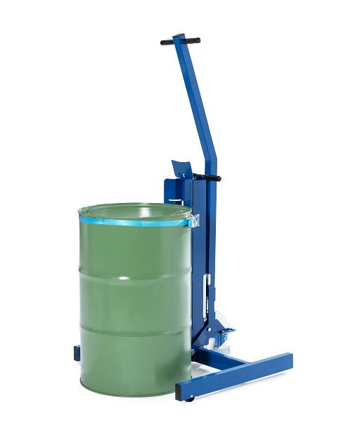 Kongamek Fassheber Servo Eco, Fassgurt, 60- bis 220-l-Fässer, Fahrwerk breit, Hubhöhe 0-200 mm, 268895