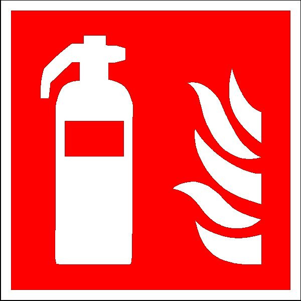 SafetyMarking Brandschutzschild, Feuerlöscher, BxH 20x20 cm, Folie, selbstklebend, langnachleuchtend, 38.A5015