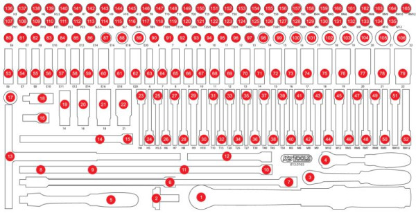 KS Tools Leere Schaumstoffeinlage zu 813.0165, 813.0165-97