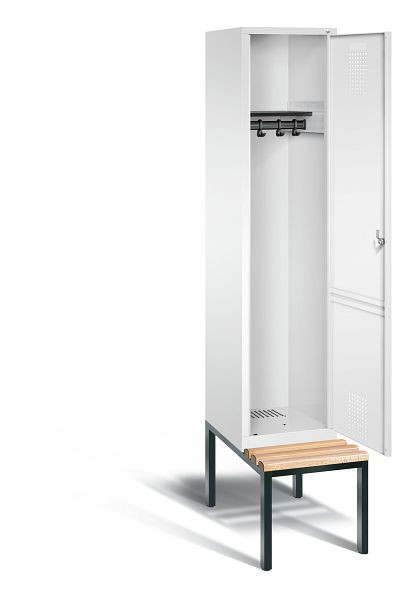C+P Garderobenschrank Evolo, H2090xB420xT815mm, Farbe: Verkehrsweiß, 48050-12 S10083
