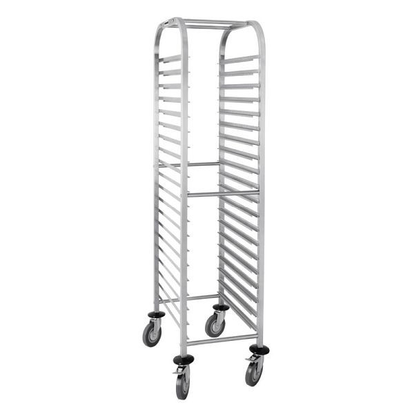 Vogue Regalwagen, Material: Edelstahl, Größe: 170 x 38 x 56 cm, Kapazität: 20 GN Behälter, U376