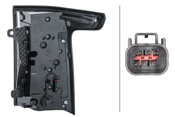 HELLA Heckleuchte, LED, für u.a. LAND ROVER RANGE ROVER IV (L405), schwarz, ECE, für Rechtsverkehr/für Linksverkehr, links, 2SK 354 864-031