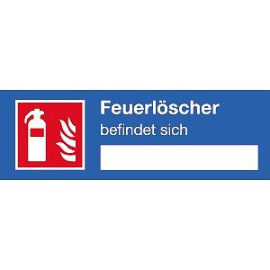 Moedel Hinweisschild für einen Feuerlöscher ISO 7010, Folie, 120x40 mm, 52729