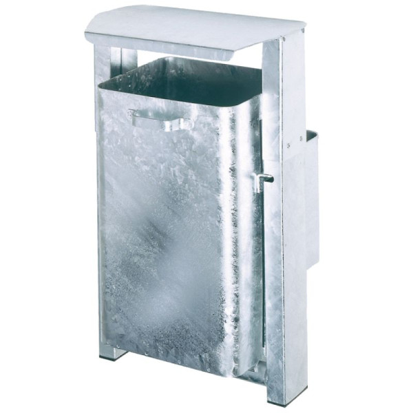 Stein HGS Abfallbehälter -Cubo Naldo-, moosgrün /mit Dach, Wand- oder Pfostenbefestigung, 17316