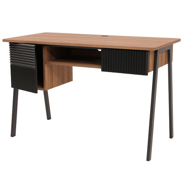 Mendler Schreibtisch HWC-O40, Bürotisch Computertisch, MDF Metall Melamin 78x120x60cm, natur, 139113+139114