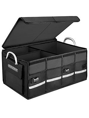 monzana Kofferraumtasche Schwarz 60x35x30cm, 108794, 4251776907956