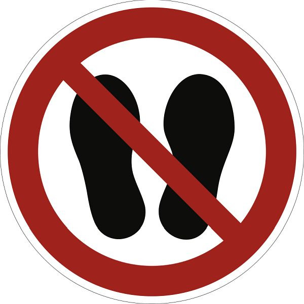 Moedel Betreten der Fläche verboten ISO 7010, Kunststoff, Ø 200 mm, 58827