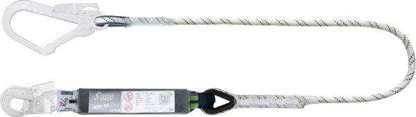 Kratos Verbindungsmittel mit Falldämpfer aus Kernmantelseil 1,50 m mit Karabiner FA5020217 und FA5020755, FA3050315