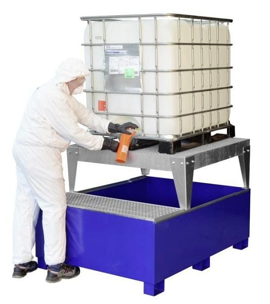 Cemo IBC-Auffangwanne GS1a lackiert, mit Abfüllfläche, 10613, 4251534200497