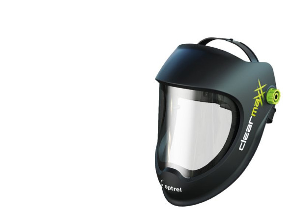 ELMAG clearmaxx schwarz, Schleifhelm, extra leicht (1100.000), mit großer Sichtscheibe & Komfort Kopfband, 57291