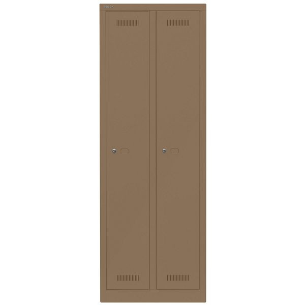 Bisley Garderobenschrank Monobloc™, 2 Abteile je 1 Fach, 668 coffee, ML06D1668