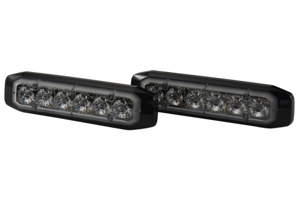 HELLA LED-Blitz-Kennleuchte, BST-Slim, 12/24V, rot, Schraubanschluss/Anbau, Stecker: offene Kabelenden, Set, VE: 2 Stück, 2XD 014 562-601