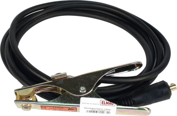 ELMAG Massekabel 16qmm, 3 Meter, 16/25, komplett montiert, 55284