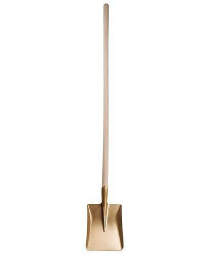 DENIOS Randschaufel, 240 x 290 x 1600 mm, Sonderbronze, funkenfrei, 250405