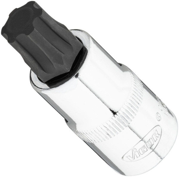 VIGOR T-Plus Schraubendreher-Einsatz, Vierkant 12,5 mm (1/2 Zoll), T+ Profil, T60+, V7055-IP60