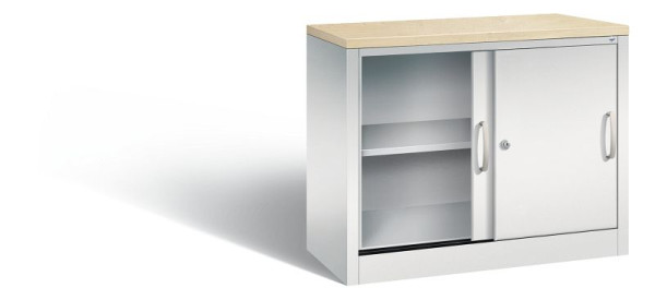 C+P Sideboard mit Schiebetüren Acurado, H720xB1000xT400mm, Farbe: Lichtgrau, Bügelgriff, 2 OH, 5725-00 S10092