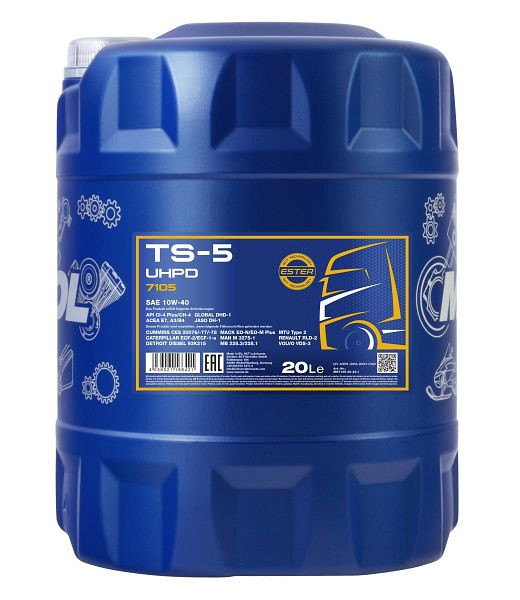 MANNOL Mehrbereichsöl 7105 TS-5 UHPD 10W-40, VE: 20 l, MN7105-20