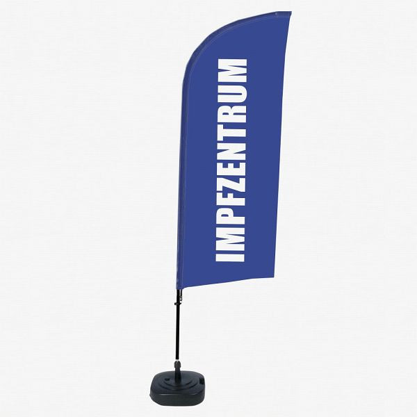 Showdown Displays Beachflag Alu Wind Komplett-Set Testzentrum Blau Deutsch ECO, BFAW310-WT21-I636ECO