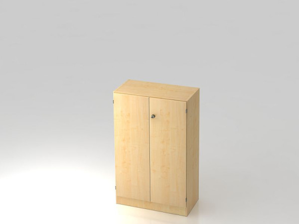 Hammerbacher Schrank 3OH mit Sockelblende Streifengriff Ahorn/Ahorn, 80x42x127 cm (BxTxH), V6550/3/3/SG