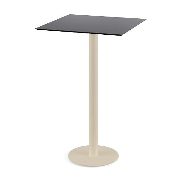 Feros Urban Stehtisch Sand gestell + Schwarz HPL 70x70 cm, 130061077
