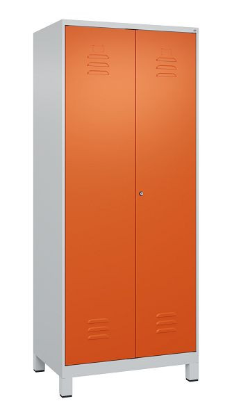 C+P Mehrzweckschrank Classic PLUS, Putzmittel-Spind, Füße, 2 Abteile, 1950x800x500mm, 7035/2004, Zylinderschloss, 080110-02 S10037
