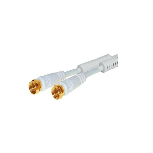 S-Conn SAT-Anschlusskabel, F-Stecker - F-Stecker, Central Pin, Mantelstromfilter, vergoldete Kontakte, 4-Fach geschirmt- CE > 110 dB, 1,5m, 80302