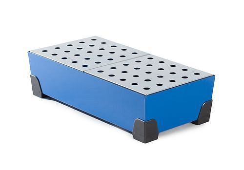 DENIOS Kleingebindewanne Vario 40, lackierter Stahl, Auflage Lochblech verzinkt, Auffangvolumen 40 Liter, 250697