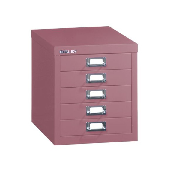 Bisley Home MultiDrawer, 12er Serie, 5 Schubladen à H 51 mm, DIN A4, Farbe: pink, L125601