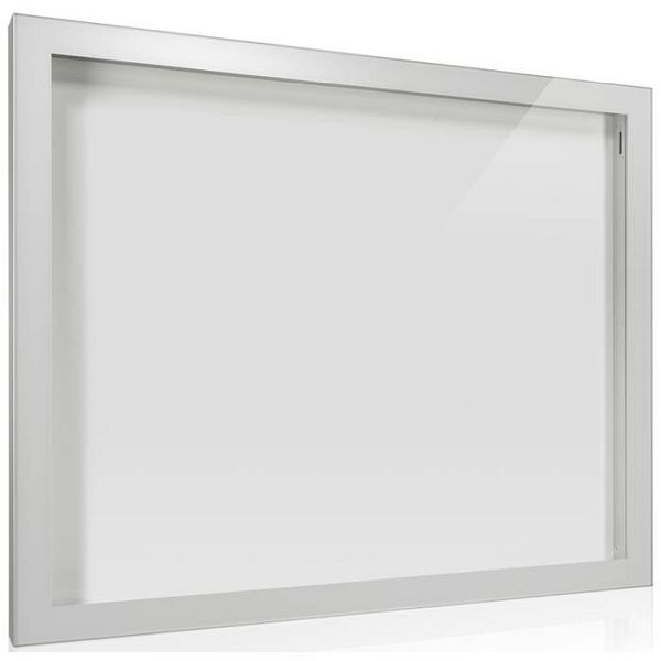 Stein HGS Schaukasten -Infomedia CL- mit Sicherheitsschloss, weiß, silber eloxiert, 90mm/70mm, Passepartout in RAL-Farbe nach Wahl lackiert, Maße (B x H): 1650 x 1240 mm, 21133-01012
