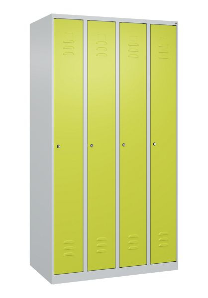 C+P Umkleidespind Classic PLUS, 4 Abteile, 1850x1000x500mm, 7035/0024, Zylinderschlösser, 080000-49 S10020