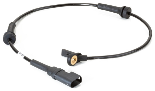 HELLA Sensor, Raddrehzahl, 2-polig, Vorderachse, Kabel: 570mm, mit Halter, 6PU 230 040-481