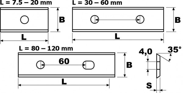 Edessö HW-Wendeplatte 120 x 13 x 2,2, 2- schneidig, 9921201322