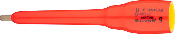 Hazet Schraubendreher-Steckschlüsseleinsatz, schutzisoliert, Vierkant hohl 12,5 mm (1/2 Zoll), Innen-Sechskant Profil, 5 mm, 986LG-5KV