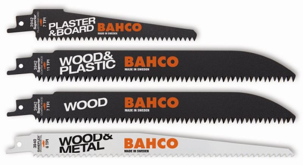 Bahco Säbelsägeblatt-Set für Holz + Plastik (Enthält 3940-228-6-SL, 3942-228-11-HSL, 3942-228-7-HSL, 3942-228-7-HSL, 3942-150-7-SL), 3942-WOOD-SET-5P