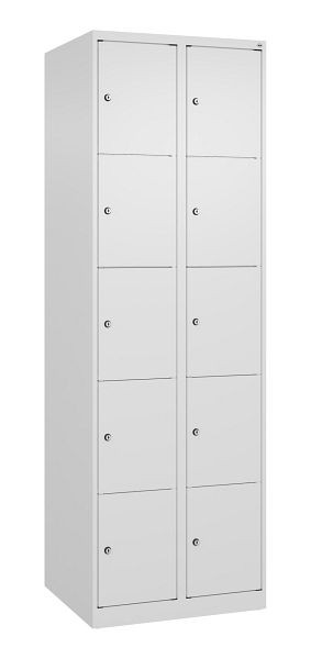 C+P Schließfachschrank Classic PLUS, 2 Abteile, 1850x600x500mm, 9016/9016, 080000-205 S10012