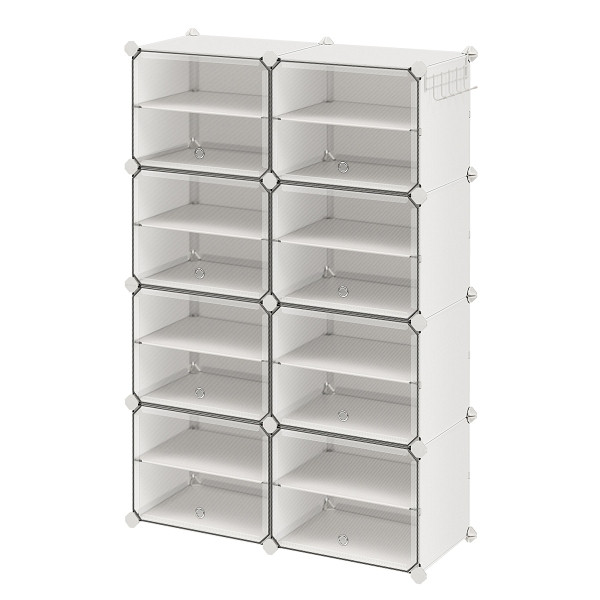 SONGMICS Schuhregal, Weiß, 83x32x122 cm, LPC034W01