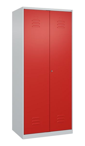 C+P Mehrzweckschrank Classic PLUS, Putzmittel-Spind, 2 Abteile, 1850x800x500mm, 7035/3020, Zylinderschloss, 080100-02 S10015
