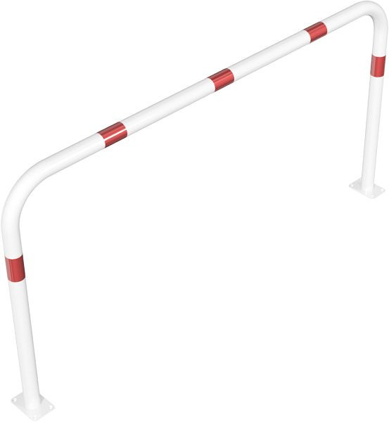Schake Rohrbügel aus Stahlrohr Ø 60 x 2,5 mm ohne Querholm für Dübel Befestigung, Gesamtbreite: 2000 mm, 465_54B