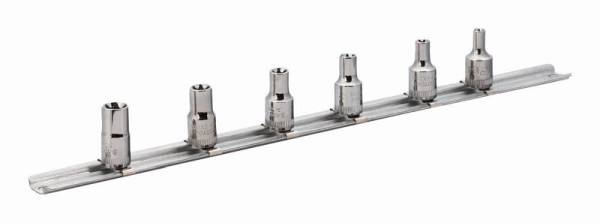 Bahco 1/4" Steckschlüssel-Satz auf Klemmleiste, 6706TE, 7314150220199