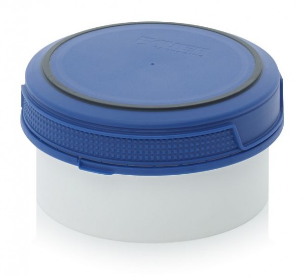 Auer Schraubdosen Basic, 0,3 Liter, Dose weiß, Deckel blau, ohne Innendeckel, SC A 0.3-99 F4