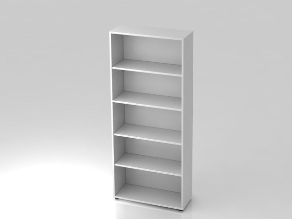 Hammerbacher Regal, 5OH 33cm tief Weiß, 80x33x188 cm (BxTxH), V4000/W