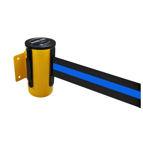 Stein HGS Wandgurtkassette -P-Line Future-, gelb, schwarz/blau/schwarz waagerecht (gestreift), mit magnetischem Gurtendstück, 12850e-0704
