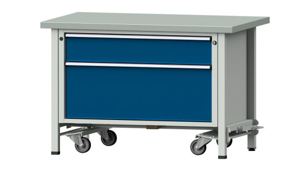 ANKE Werkbänke Kastenwerkbank, Modell 15 VX, 1270 x 800 x 840 mm, RAL 7035/5010, ZBP 40 mm, 340.074